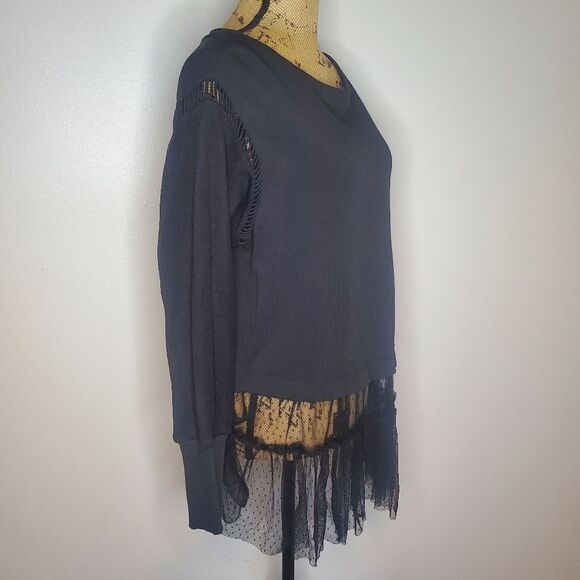 By Anthropologie Tulle Sweatshirt Size XS - Picture 6 of 13